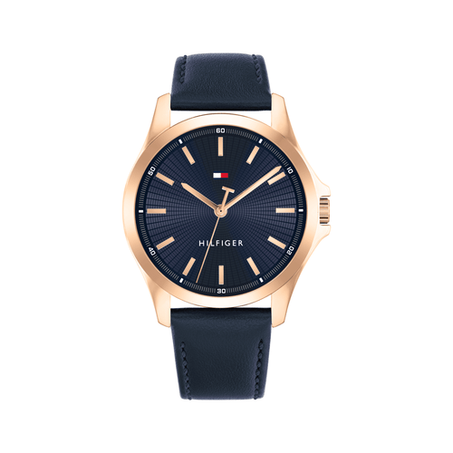Tommy Hilfiger Bruce Blue Leather Navy Dial Men's Watch 1792189 Watches Tommy Hilfiger 
