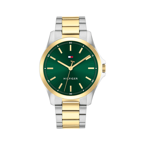 Tommy Hilfiger Bruce Two Tone Stainless Steel Green Dial Men's Watch 1792192 Watches Tommy Hilfiger 
