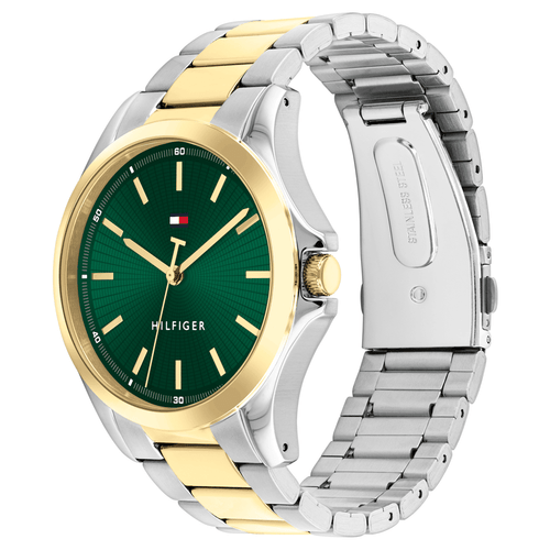 Tommy Hilfiger Bruce Two Tone Stainless Steel Green Dial Men's Watch 1792192 Watches Tommy Hilfiger 