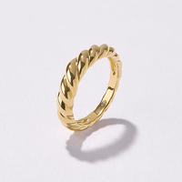 Croissant Ring in 18kt Gold Plated Sterling Silver Rings Bevilles 