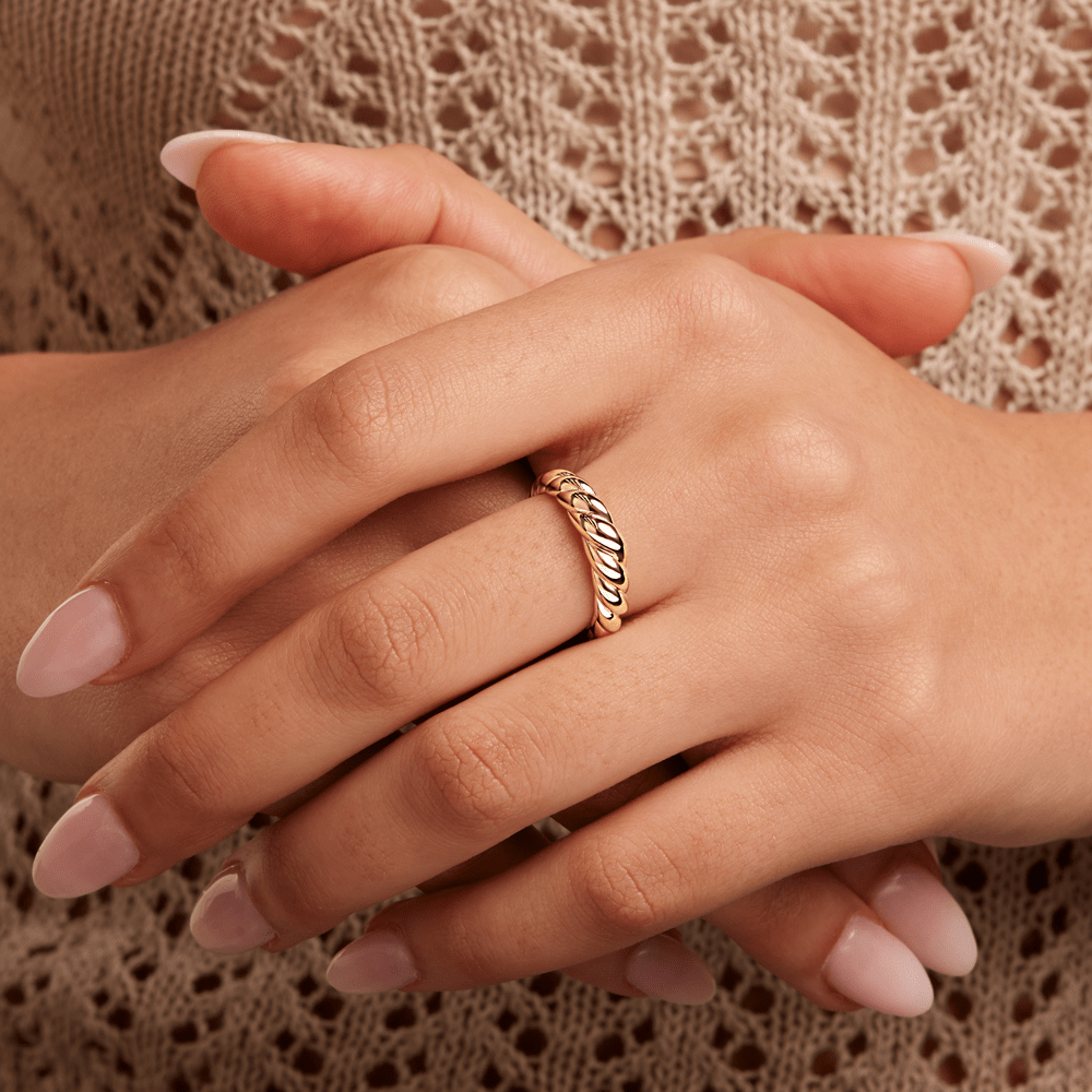 Croissant Ring in 18kt Gold Plated Sterling Silver Rings Bevilles 