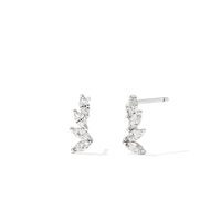 Cubic Zirconia Marquise Cluster Stud Earrings in Sterling Silver Earrings Bevilles 