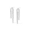 Cubic Zirconia Cascading Drop Stud Earrings in Sterling Silver Earrings Bevilles 