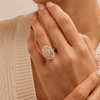 Marquise Shape Illusion Ring with 0.50tw of Diamonds in 9kt Yellow Gold Rings Bevilles 