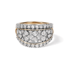 Illusion Dress Ring with 0.33tw of Diamonds in 9kt Yellow Gold Rings Bevilles 