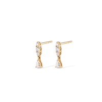 Pear Drop Earrings with 0.38tw of Laboratory-Grown Diamonds in 9kt Yellow Gold Earrings Bevilles 