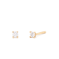2mm Cubic Zirconia Claw Stud Earrings in 9kt Yellow Gold Earrings Bevilles 