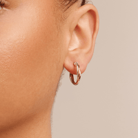15mm Three Strand Twist Hoop Earrings in 9kt Tri-colour Gold Earrings Bevilles 