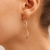 Two-Tone Twist Drop Earrings in 9kt Yellow and White Gold Earrings Bevilles 