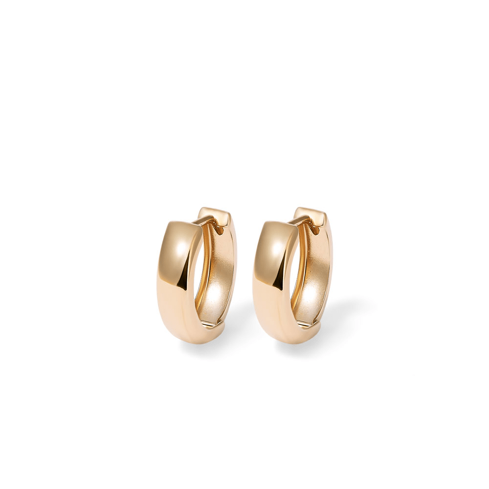 9mm Huggie Earrings in 9kt Yellow Gold Earrings Bevilles 