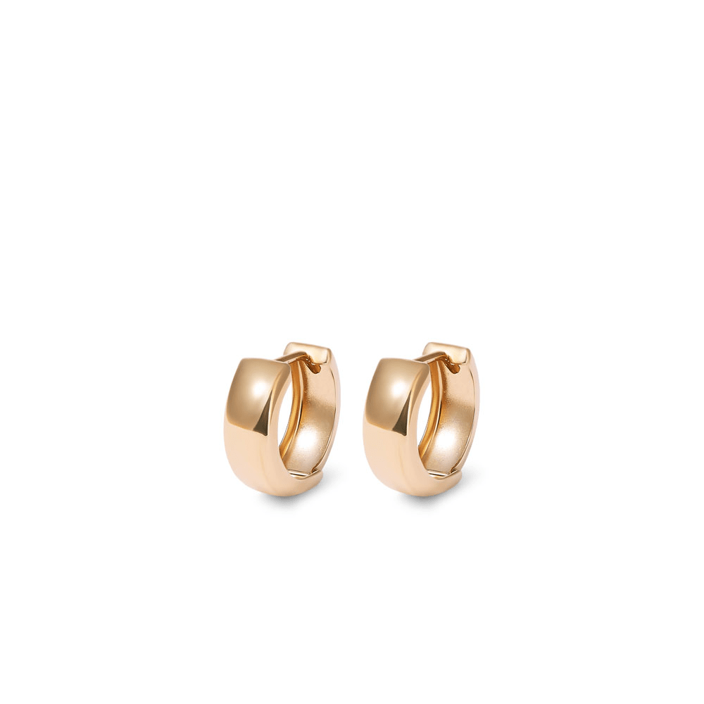 9mm Huggie Earrings in 9kt Yellow Gold Earrings Bevilles 