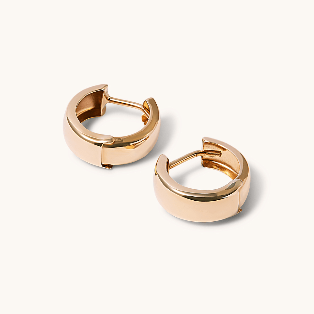 9mm Huggie Earrings in 9kt Yellow Gold Earrings Bevilles 