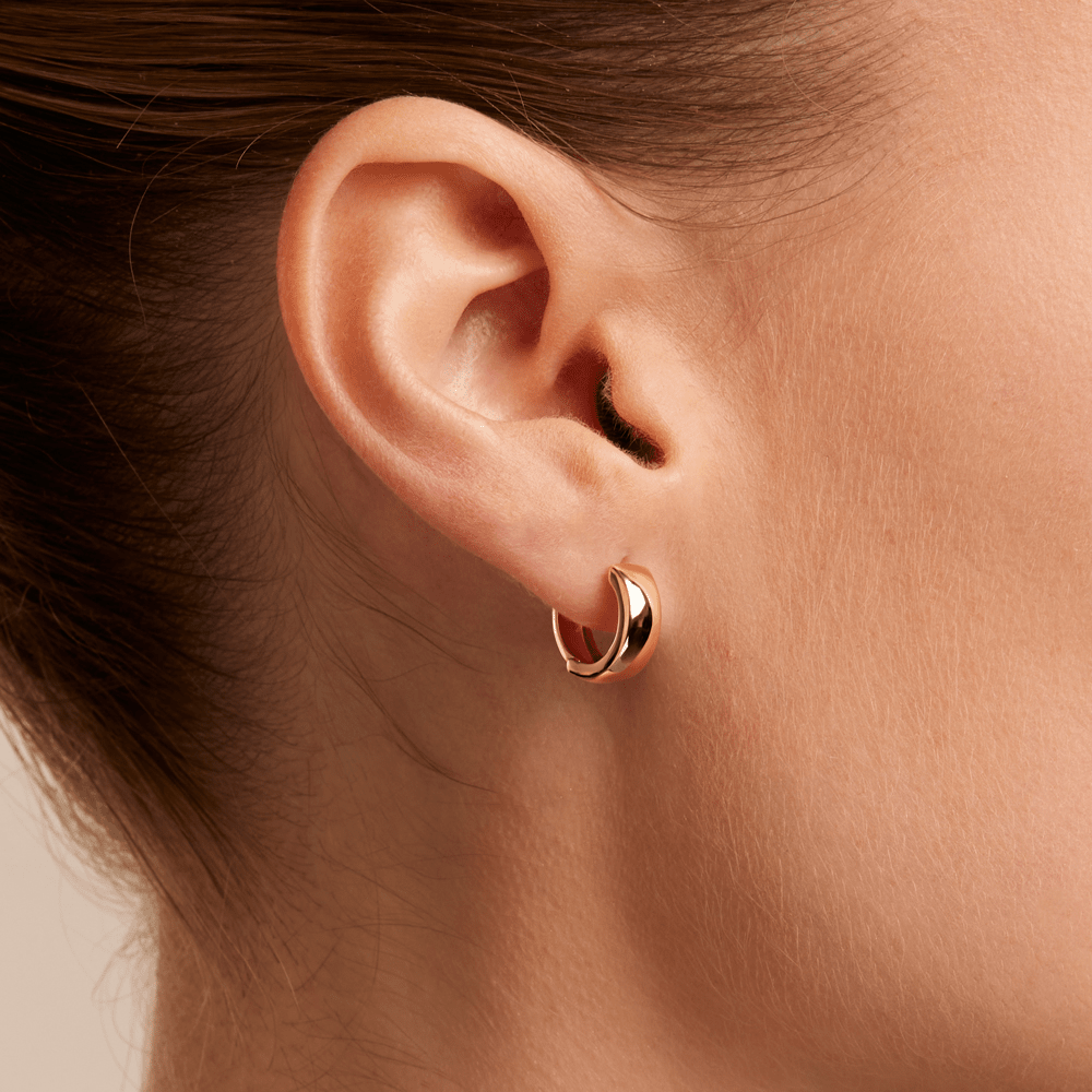 9mm Huggie Earrings in 9kt Yellow Gold Earrings Bevilles 