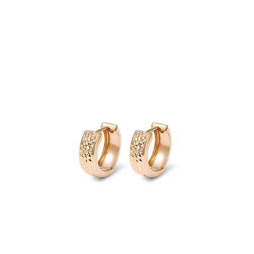 9mm Diamond Cut Huggie Earrings in 9kt Yellow Gold Earrings Bevilles 