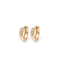 9mm Diamond Cut Huggie Earrings in 9kt Yellow Gold Earrings Bevilles 