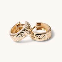 9mm Diamond Cut Huggie Earrings in 9kt Yellow Gold Earrings Bevilles 