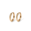 10mm Diamond Cut Huggie Earrings in 9kt Yellow Gold Earrings Bevilles 