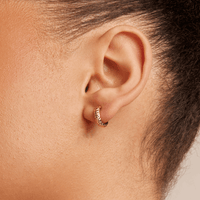 10mm Diamond Cut Huggie Earrings in 9kt Yellow Gold Earrings Bevilles 