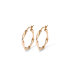 15mm Ribbon Twist Hoop Earrings in 9kt Yellow Gold Earrings Bevilles 