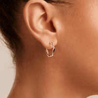 15mm Ribbon Twist Hoop Earrings in 9kt Yellow Gold Earrings Bevilles 