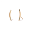 Curved Bar Stud Earrings in 9kt Yellow Gold Earrings Bevilles 
