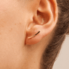 Curved Bar Stud Earrings in 9kt Yellow Gold Earrings Bevilles 