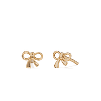 Bow Stud Earrings in 18kt Gold Plated Sterling Silver Earrings Bevilles 