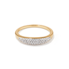3mm Pavé Cubic Zirconia Dome Ring in 18kt Gold Plated Sterling Silver Rings Bevilles 