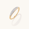 3mm Pavé Cubic Zirconia Dome Ring in 18kt Gold Plated Sterling Silver Rings Bevilles 