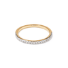 1.5mm Pave Cubic Zirconia Ring in 18kt Gold Plated Sterling Silver Rings Bevilles 