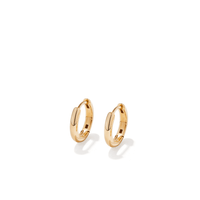 10mm Half Round Huggie Earrings in 18kt Gold Plated Sterling Silver Earrings Bevilles 