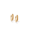15mm Paperclip Huggie Earrings in 18kt Gold Plated Sterling Silver Earrings Bevilles 
