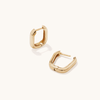 15mm Paperclip Huggie Earrings in 18kt Gold Plated Sterling Silver Earrings Bevilles 