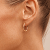 15mm Diamond-Cut Hoop Earrings in 9kt Bonded Yellow Gold Earrings Bevilles 