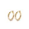 15mm Twist Hoop Earrings in 9kt Bonded Yellow Gold Earrings Bevilles 