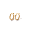 10mm Rope Twist Hoop Earrings in 9kt Bonded Yellow Gold Earrings Bevilles 