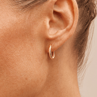 10mm Rope Twist Hoop Earrings in 9kt Bonded Yellow Gold Earrings Bevilles 