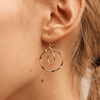 Double Circle Drop Earrings in 9kt Bonded Yellow Gold Earrings Bevilles 