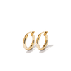 10mm Tube Hoop Earrings in 9kt Bonded Yellow Gold Earrings Bevilles 