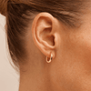 10mm Tube Hoop Earrings in 9kt Bonded Yellow Gold Earrings Bevilles 