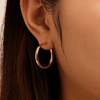20mm Tube Hoop Earrings in 9kt Bonded Yellow Gold Earrings Bevilles 