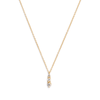 45cm Three Stone Swirl Necklace with 0.23tw of Laboratory-Grown Diamonds in 9kt Yellow Gold Pendants Bevilles 