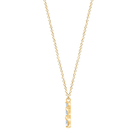 45cm Three Stone Swirl Necklace with 0.23tw of Laboratory-Grown Diamonds in 9kt Yellow Gold Pendants Bevilles 
