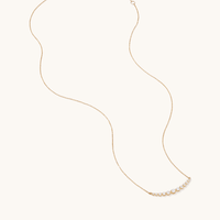 45cm Curved Bar Necklace with 0.31tw of Laboratory-Grown Diamonds in 9kt Yellow Gold Pendants Bevilles 