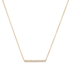 45cm Bar Necklace with 0.26tw of Laboratory-Grown Diamonds in 9kt Yellow Gold Pendants Bevilles 