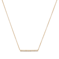 45cm Bar Necklace with 0.26tw of Laboratory-Grown Diamonds in 9kt Yellow Gold Pendants Bevilles 