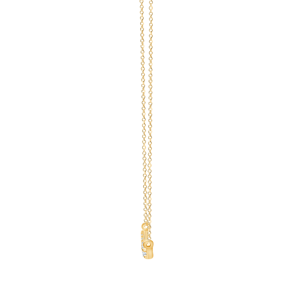 45cm Bar Necklace with 0.26tw of Laboratory-Grown Diamonds in 9kt Yellow Gold Pendants Bevilles 