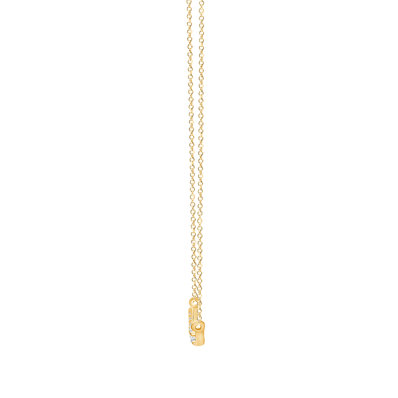 45cm Bar Necklace with 0.26tw of Laboratory-Grown Diamonds in 9kt Yellow Gold Pendants Bevilles 