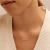 45cm Bar Necklace with 0.26tw of Laboratory-Grown Diamonds in 9kt Yellow Gold Pendants Bevilles 