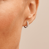 Five Stone Claw Set Hoop Earrings with 0.24tw of Laboratory-Grown Diamonds in Sterling Silver and Platinum Earrings Bevilles 